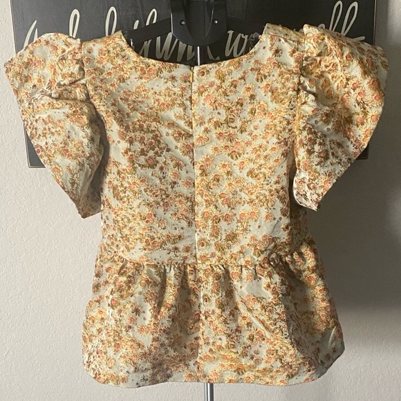 Momni Peplum Sunflower Top NWT - Picture 4 of 11